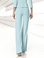 cheap Mom&#039;s Pant Suits-Pantsuit Mother of the Bride Wedding Guest Elegant Floor Length Free Custom Size
