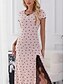 abordables Chemises de nuit et nuisettes pour femmes-Femmes Chemise de Nuit Occasionnel Confort Cœur Maison Quotidien Manche Courte Col en V Blanche Rose Claire Violet Gris Été Printemps Automne Coupe régulière