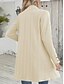 abordables Manteaux &amp; trenchs-Femmes Veste Décontractée Respirant Confortable Boutons Occasionnel Uni Vacances Rue Occasionnel Tenue quotidienne Simple Boutonnage Régulier Sans Col Coupe régulière manche longue Vêtements