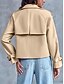 abordables Abrigos &amp; Trench-Mujer Chaqueta casual Cómodo Transpirable Cremallera Bolsillo Moda Casual Plano Vacaciones Calle Casual Ropa Cotidiana Botonadura Simple Corto Cuello Vuelto Ajuste regular Manga Larga Ropa de calle