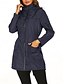 abordables Abrigos &amp; Trench-Mujer Chaqueta con capucha Cómodo Transpirable Cremallera Bolsillo Casual Plano Exterior Vacaciones Calle Ropa Cotidiana Cremallera Regular Con Capucha Ajuste regular Manga Larga Ropa de calle Negro