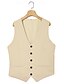 abordables Trajes de boda-Trajes de Boda de Playa de Lino para Hombre Blanco Celeste Moda Formal Verano Sólido Ajuste Entallado 3 Piezas Con Dos Botones