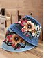 abordables Sombreros de mujer-Sombrero de pescador de mezclilla bordado para mujer: diseño floral, elegante sombrero de verano, perfecto para actividades al aire libre, playa y ropa informal.