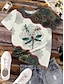 baratos Camiseta de Animais-Mulheres Camiseta Imprimir Gráfico Animal Vintage à moda Clássico Manga Curta Gola Redonda Tops regulares Diário Final de semana Azul Branco Roxo Verde Cáqui Verão Primavera