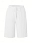 baratos Shorts-Mulheres chinês Bermudas Férias Moda Básico Comprimento do joelho Cintura Alta Tecido Bolsos Cintura elástica Confortável Macio Micro-Elástica Ao ar livre Rua Verde Militar Azul marinho Preto Branco