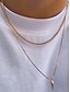 cheap Men&#039;s Jewelry-Men&#039;s Gold Plated Double Layer Pendant Necklace – Minimalist Cuban Chain and Bullet Charm Jewelry for Streetwear, Parties and Daily Outfits