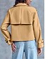 abordables Abrigos &amp; Trench-Mujer Chaqueta casual Cómodo Transpirable Cremallera Bolsillo Moda Casual Plano Vacaciones Calle Casual Ropa Cotidiana Botonadura Simple Corto Cuello Vuelto Ajuste regular Manga Larga Ropa de calle