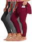 abordables Deportes Talla Grande y Embarazo-Mujer mallas de pilates pantalones deportivos Mallas Leggings de Yoga Bolsillo Ligero Pilates Gimnasio Corriendo Pantalones Gris oscuro Negro Borgoña Talla Grande Deportes Ropa de Deporte