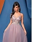 economico Rosa-Abiti da quinceañera a forma di A abito elegante formale matrimonio lunghezza pavimento senza maniche spalline in tulle schiena scoperta con pieghe