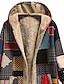 abordables chaquetas sherpa-Mujer Chaqueta de lana Abrigo Chaqueta con capucha Mantiene abrigado Cómodo Cremallera Bolsillo Moda Moderno Casual Geométrico Noche Fin de semana Cremallera Regular Con Capucha Ajuste regular Manga