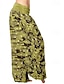 cheap Wide Leg &amp; High Waisted-Women&#039;s Pants Trousers Palazzo Pants Fashion Boho Full Length Mid Waist Print Camouflage Elastic Waist Comfy Comfortable Micro-elastic Street Daily Wear Going out White Yellow Red Navy Blue Summer