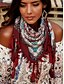 cheap Women&#039;s Scarves-Women’s Boho Square Scarf with Tassels – Lightweight Blended Cotton Ethnic Print Shawl for Casual Outfits, Travel and Festivals