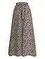 economico gamba larga e vita alta-Per donna Gamba larga Pantaloni Streetwear Casual Lungo Vita Alta Leopardo Elastico in vita Traspirabilità Morbido Micro-elastico Vacanza Streetwear Abbigliamento quotidiano Marrone Estate