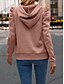 preiswerte Einfache Oberteile-Damen Kapuzenpullover Einfach Lässig Langarm Mit Kapuze Normale Oberteile Straße Alltagskleidung Schwarz Rosa Wein Blau Beige Herbst Winter