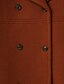 voordelige Winterjassen-Dames Parka Houd Warm Comfortabel Knop Zak Modieus Effen Dagelijks Uitgaan Dubbele rij knopen Lang Strijkijzer Normale pasvorm Lange mouw bovenkleding Zwart Wijn Khaki Herfst Winter