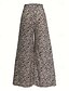 economico gamba larga e vita alta-Per donna Gamba larga Pantaloni Streetwear Casual Lungo Vita Alta Leopardo Elastico in vita Traspirabilità Morbido Micro-elastico Vacanza Streetwear Abbigliamento quotidiano Marrone Estate