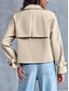 abordables Abrigos &amp; Trench-Mujer Chaqueta casual Cómodo Transpirable Cremallera Bolsillo Moda Casual Plano Vacaciones Calle Casual Ropa Cotidiana Botonadura Simple Corto Cuello Vuelto Ajuste regular Manga Larga Ropa de calle