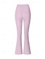 abordables Leggings et collants de yoga-Pantalons de fitness Leggings de yoga pantalon de sport Femmes Léger Évasé Yoga Fitness Pilates Pantalons Automne Hiver Des sports Tenues de Sport Micro-Élastique Gris foncé Noir