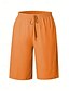baratos Shorts-Mulheres chinês Bermudas Férias Moda Básico Comprimento do joelho Cintura Alta Tecido Bolsos Cintura elástica Confortável Macio Micro-Elástica Ao ar livre Rua Verde Militar Azul marinho Preto Branco