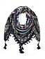 cheap Women&#039;s Scarves-Women’s Boho Square Scarf with Tassels – Lightweight Blended Cotton Ethnic Print Shawl for Casual Outfits, Travel and Festivals