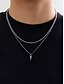 cheap Men&#039;s Jewelry-Men&#039;s Gold Plated Double Layer Pendant Necklace – Minimalist Cuban Chain and Bullet Charm Jewelry for Streetwear, Parties and Daily Outfits