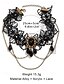 billige Dame armbånd-Damearmbånd i gotisk blonde med sort ædelstensvedhæng og kæder, armmanchet i vintage steampunk-stil til Halloween-kostumefest eller cosplay-tilbehør