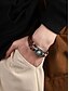 billige Menns smykker-Armbånd i turkis lær for menn med hodeskalle og metalldetaljer, bohemsk western-stil, perfekt for både hverdagsbruk og fritidsbruk