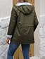 abordables chaqueta activa-Mujer Gabardina Impermeable Mantiene abrigado Cremallera Bolsillo Moda Exterior Plano Noche Fin de semana Cremallera Regular Con Capucha Ajuste regular Manga Larga Ropa de calle Negro Amarillo Vino
