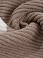 billige Sweater kjoler-Dame Midikjole Sweater Kjole Kappe Kjole Afslappet Afslappet Regulær Stribe Langærmet Rund hals Sort Hvid Grøn Kakifarvet Efterår Vinter