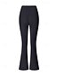abordables Leggings et collants de yoga-Pantalons de fitness Leggings de yoga pantalon de sport Femmes Léger Évasé Yoga Fitness Pilates Pantalons Automne Hiver Des sports Tenues de Sport Micro-Élastique Gris foncé Noir