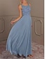 preiswerte Mamas Kleidersets-Zweiteilig Kleid-Sets Bodenlang Kleid für Hochzeitsgäste Brautmutterkleid Ärmellos Quadrathals Elegant Einfach Formell Hochzeitsgast Formeller Abend Chiffon mit Einfarbig