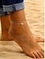 economico Bracciale da donna-Cavigliera da donna con ciondolo a forma di cuore in oro a doppio strato – grazioso gioiello da spiaggia per i piedi con design a catena di perline per gite estive e abbigliamento da vacanza