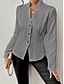 abordables Blazers et Costumes-Femmes Blazer Respirant Confortable Avec Poches Occasionnel Uni Bureau Rue Occasionnel Tenue quotidienne Simple Boutonnage Régulier Col montant Coupe régulière manche longue Vêtements d&#039;extérieur