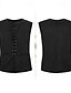 billige Gilets-Herre Vest Gilet udendørs Daglig Årgang Forår Efterår Blondér Polyester Bekvem Vanlig V-hals Regulær Mørkebrun Sort Rød Lysebrun Vest