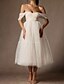 baratos Vestidos de Casamento-Vestidos Brancos para Noivado Vestidos de Casamento A-Line Coração Doce Sem Mangas Comprimento do Chá Cetim Vestidos de Noiva Com Cinto  Faixa Pregas
