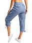 economico pantaloni cargo da donna-Per donna Pantaloni Cargo Pantaloni Eleganti Streetwear Casual Lunghezza al polpaccio Naturale Semplice Tasca Design con Coulisse Elastica Comodo All&#039;aperto Confortevole All&#039;aperto Abbigliamento