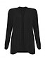 abordables Cárdigans y prendas de abrigo-Mujer Chaqueta casual Transpirable Cómodo Retazos Moda Casual Plano Vacaciones Calle Casual Ropa Cotidiana Frente Abierto Regular Sin Cuello Ajuste regular Manga Larga Ropa de calle Negro Verde Trébol