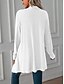 voordelige Jassen &amp; Trenchcoats-Dames Vrijetijdsjas Ademend Comfortabel Extra groot Casual Effen Vakantie Straat Casual Alledaagse kleding Open voorzijde Lang Zonder Kraag Normale pasvorm 3/4 mouw bovenkleding Wit Blozend Roze Wijn