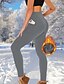ieftine Jambiere și colanți de yoga-Pentru femei colanți pilates Pantaloni de exterior pantaloni sport Buzunar Ușor Pilates Sală de fitness Alergat Pantaloni Gri Închis Negru Vișiniu Spandex Mărime Plus Sport Îmbrăcăminte de Sport 