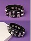 cheap Halloween Accessories-Men&#039;s Gothic Skull and Spiked Leather Bracelets – Vintage Punk Style, Halloween Party Accessory, Adjustable, Suitable for Cosplay and Everyday Wear