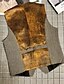 preiswerte Men&#039;s Vest-Herren Weste Gilet Urlaub Party Geschäft Mode Lässig Sommer Frühling Tasche Knöpfe Polyester Bequem Farbblock Einreihig Ein-Knopf V Ausschnitt Normale Passform Kaffee Weste