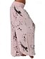 abordables pierna ancha y cintura alta-Mujer Pantalones Pantalones palazzo Moda Boho Longitud total Media cintura Estampado Cintura elástica Confortable Cómodo Microelástico Calle Ropa Cotidiana Noche Blanco Amarillo Rosa Verde Ejército