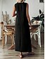 ieftine Rochie albă-Pentru femei Rochie Maxi Rochie A line Rochie de vară Casual Zilnic Potrivire Largă Simplu Fără manșon În V Negru Roșu-aprins Albastru piscină Caisă Vară