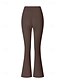 abordables Leggings et collants de yoga-Pantalons de fitness Leggings de yoga pantalon de sport Femmes Léger Évasé Yoga Fitness Pilates Pantalons Automne Hiver Des sports Tenues de Sport Micro-Élastique Gris foncé Noir