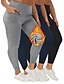 voordelige Sporten Plus Maat &amp; Zwangerschap-Dames pilatesleggings sportbroek Yoga legging Zak Lichtgewicht Warm Pilates Sportschool Hardlopen Broeken Zwart Donker Marineblauw Grijs Grote maten Sport Sportkleding Micro-elastisch
