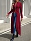 voordelige Overhemdjassen-Dames Vrijetijdsjas Comfortabel Vetoketju Onregelmatige zoom Elegant Modieus Effen Straat Weekend Rits Lang Opstaand Normale pasvorm Lange mouw bovenkleding Zwart Bordeaux Herfst Winter