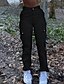 billiga lastbyxor för kvinnor-Dam Militärbyxor Byxor Mode Streetwear Fullängd Naturlig Solid färg Ficka Bekväm Microelastisk Sport &amp; Utomhus Dagliga kläder Svart Kaki Mörkgrå Beige Vår Höst Normal