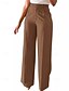 economico gamba larga e vita alta-Per donna Pantaloni Eleganti Gamba larga Streetwear Casual Lunghezza intera Naturale Semplice Tasca Elastico in vita Comodo All&#039;aperto Confortevole All&#039;aperto Vacanza Abbigliamento casual alla moda
