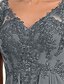 preiswerte Bodenlänge-A-Linie Mutter der Braut Kleid Elegantes Einfaches V-Ausschnitt Bodenlanges Chiffon Kurzarm mit einfarbiger Farbe