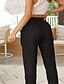 economico Pantaloni a gamba dritta-Per donna Pantaloni in cotone e lino Pantaloni Eleganti Streetwear Casual Lunghezza intera Naturale Semplice Tasca Design con Coulisse Elastica Comodo All&#039;aperto Confortevole Ferie Abbigliamento